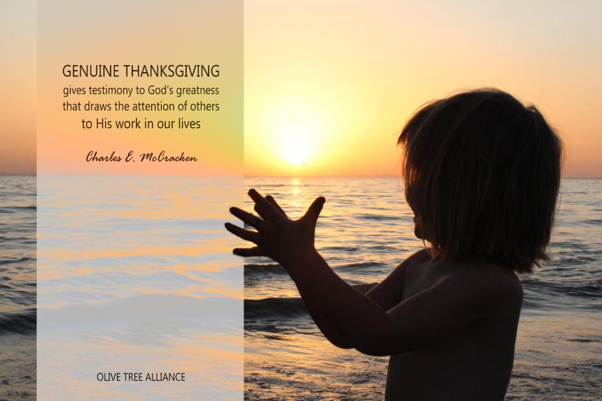 Genuine Thanksgiving_Quote by Charles E. McCracken Copyright © 2019